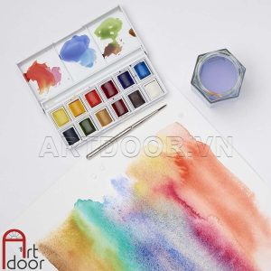 Màu nước Cotman Winsor & Newton – Bộ màu nén kèm cọ
